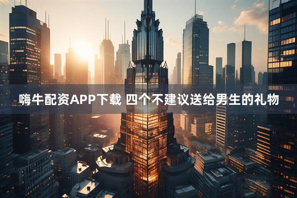 嗨牛配资APP下载 四个不建议送给男生的礼物
