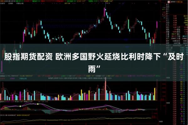 股指期货配资 欧洲多国野火延烧　比利时降下“及时雨”